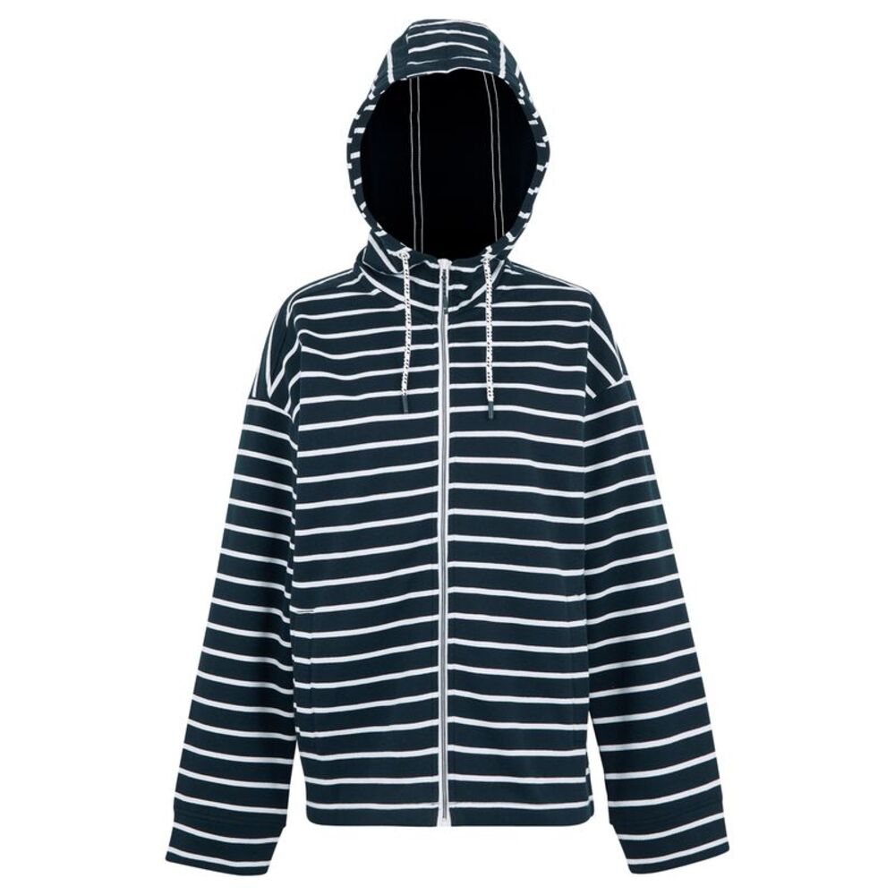 Regatta Womens/Ladies Bayletta II Striped Full Zip Hoodie / Navy/White
